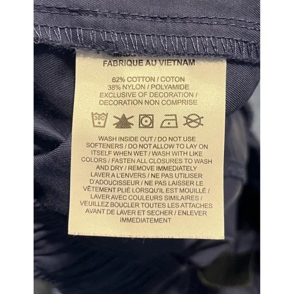 Nike Cargo Jogger Pants Mens Medium Navy Blue Tech Utility Nylon Cotton Elastic - Picture 11 of 11